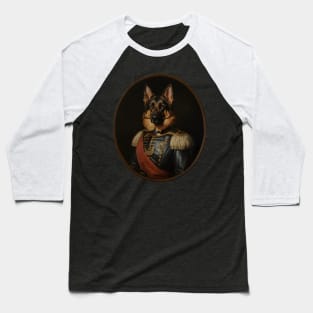 Victorian Noble German Sheperd - Oil Painting Style Baseball T-Shirt